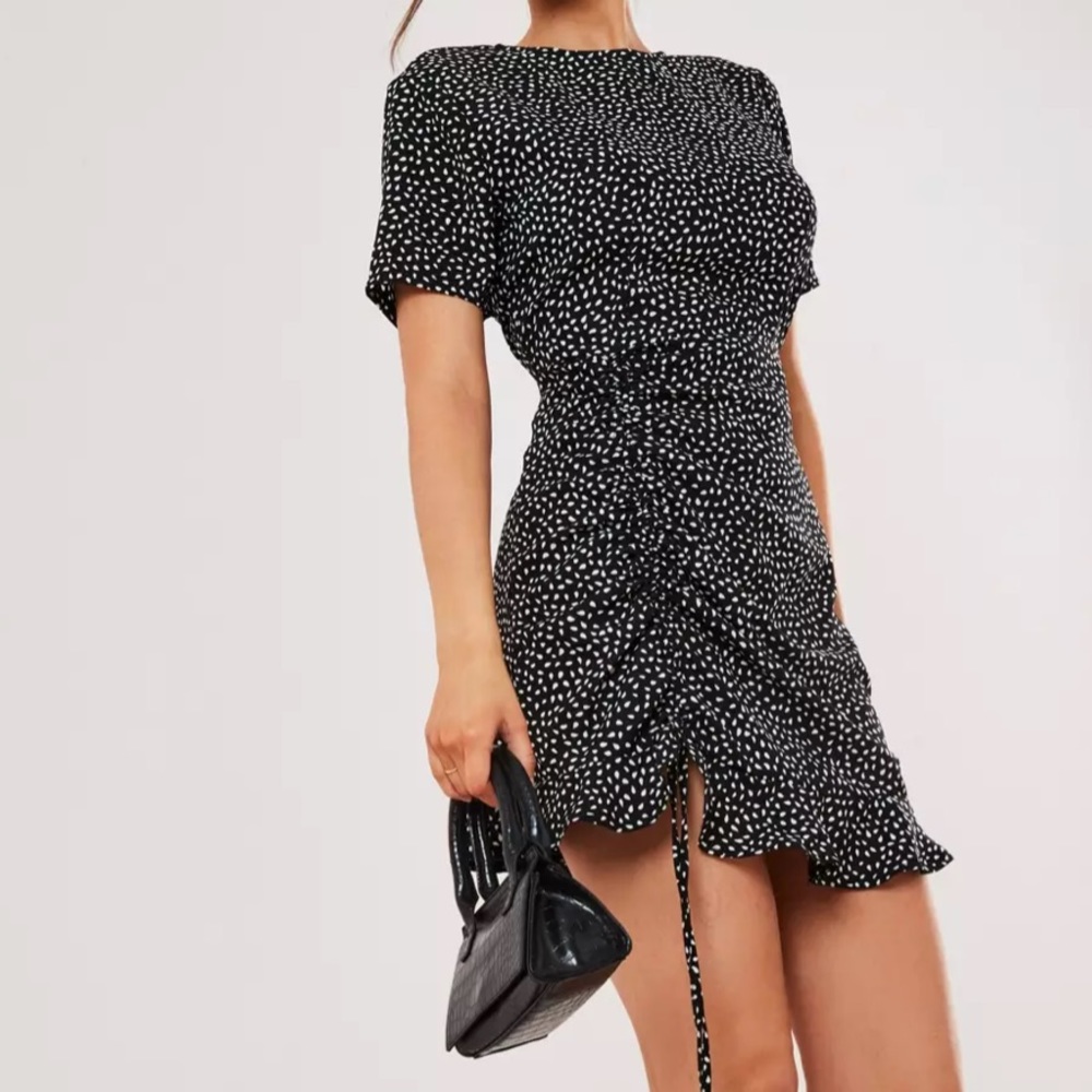 NWT Missguided Ruched Side Tea Dress
